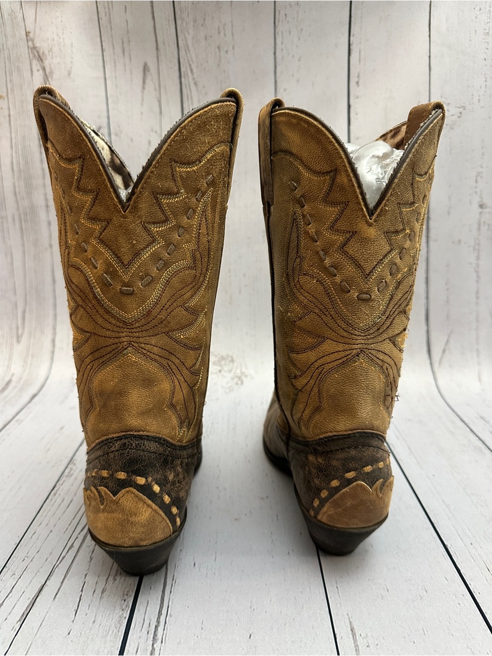 🤠 Laredo Cullison Bucklace Distressed Western Cowboy Boots women’s size 9M - Picture 4 of 15